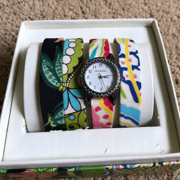 Vera Bradley Accessories - Vera Bradley Watch w/4 Changeable Bands